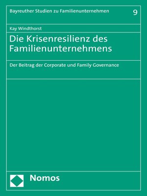 cover image of Die Krisenresilienz des Familienunternehmens